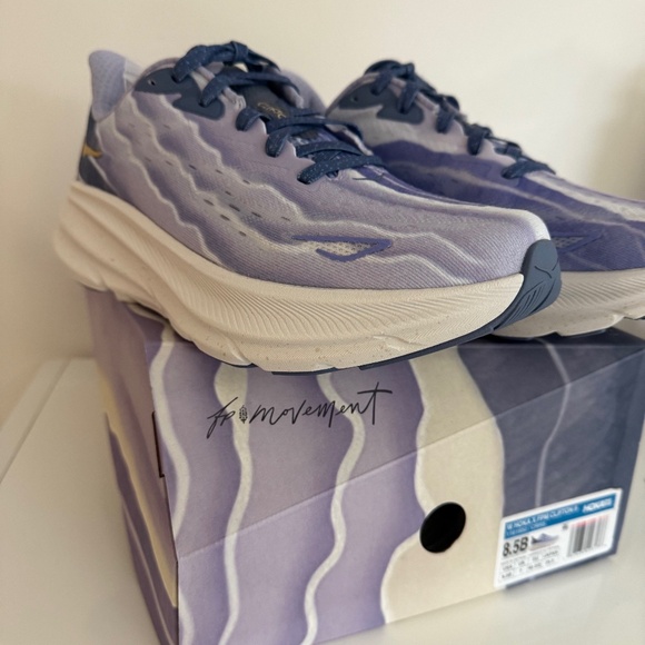 New! HOKA X FP Movement Clifton 9 Sneakers ~ Limited! Free People ~ Cirrus 8.5 - Picture 1 of 9